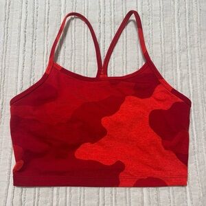 Offline by Aerie The Hugger Longline Racerback Sports Bra Red Camo